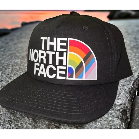 THE NORTH FACE LGBTQ Pride Month Black SnapBack Hat Cap New Fast Ship